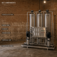 Réservoir industriel en acier au carbone pour filtre mécanique à sable de quartz 5000L/heure pour système de prétraitement d'eau circulante