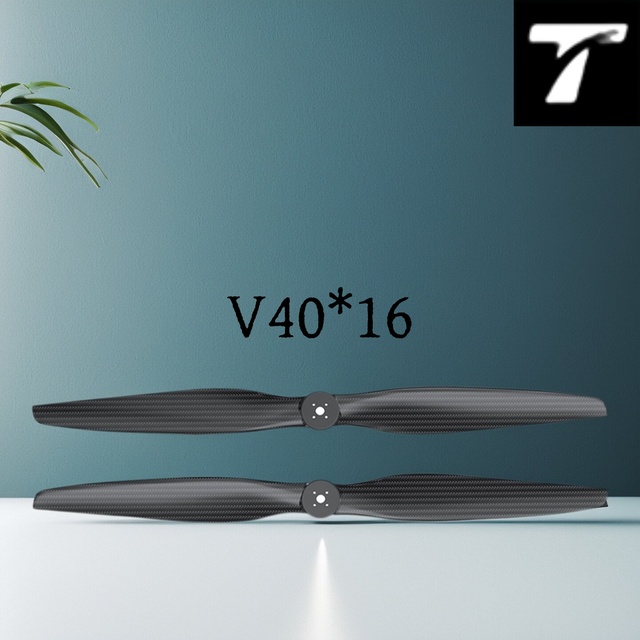 T-MOTOR V40x16 Carbon Fiber VTOL Propeller Pair for Heavy Lift Multirotor UAV Large Fixed-Wing Cruise Motors 30 Inch Prop