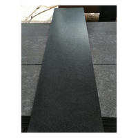 Carreaux de marbre noir flammé de qualité supérieure, design moderne durable, finition polie pour allées de jardin, piscines, cheminées et sols extérieurs