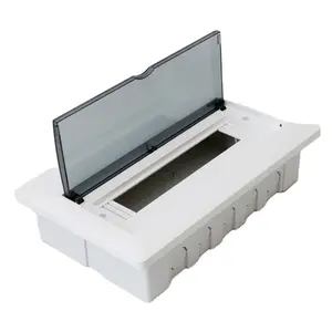 9-ways Embedded ABS Distribution Box With Breaker Protection Plastic Installation Distribution Board