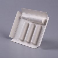 Plateau d'insertion cosmétique en pulpe moulée écologique, emballage en bagasse de canne à sucre pour flacons et ampoules de soins de la peau