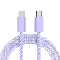 Câble de charge rapide et de données USB-C tressé 60W (1M, 2M, 3M) pour iPhone 15, 16, 17 Pro Max – Couleurs Macaron