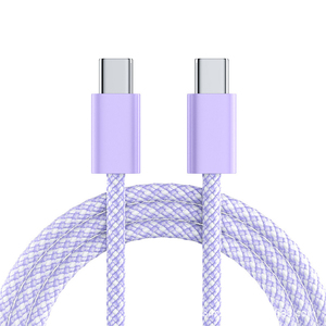 Câble de charge rapide et de données USB-C tressé 60W (1M, 2M, 3M) pour iPhone 15, 16, 17 Pro Max – Couleurs <span class=keywords><strong>Macaron</strong></span> - Product Image 1