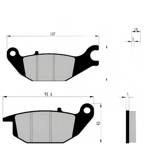 Pastillas de freno de disco trasero para motocicleta, piezas de ensamblaje para HONDA <span class=keywords><strong>CBR125R</strong></span> 2004-2006 - Product Image 6