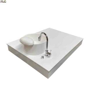 مسمار معدات سبا المهنية الأبيض كرسي باديكير قاعدة مع وعاء زجاجي ملون - Product Image 3