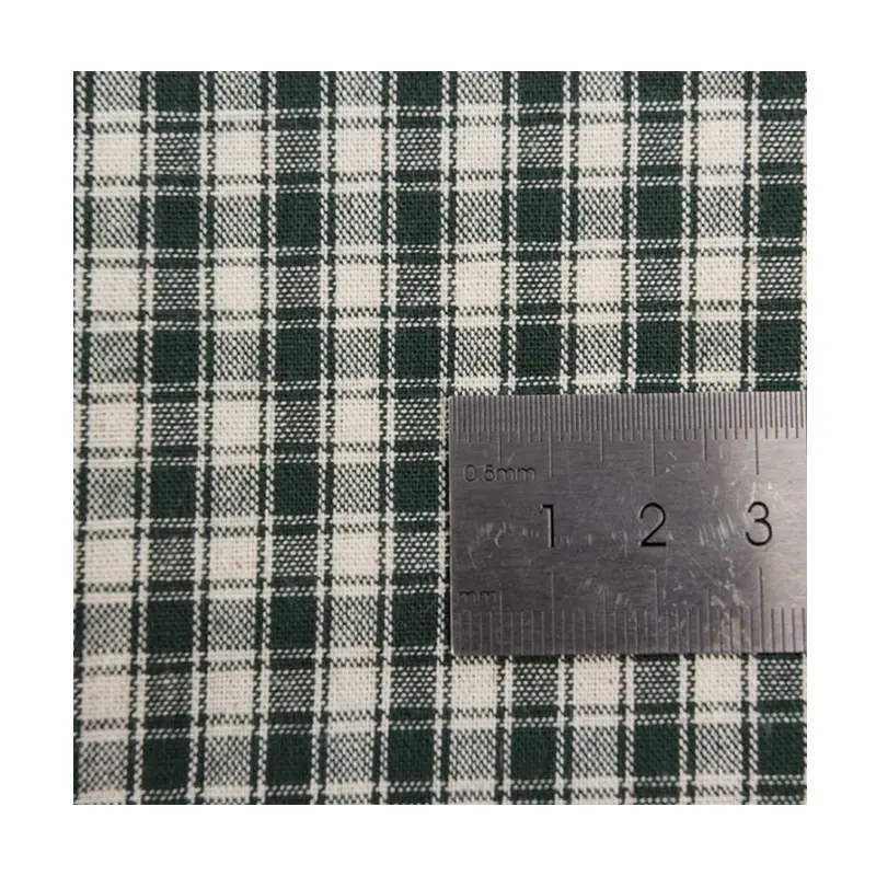 Moda 100% algodón tejido hilo teñido Check camisa algodón tela escocesa para camisa de hombre