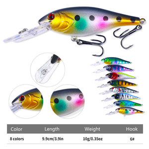 Bán Buôn Mi122 9.9Cm 10G Cứng Nhân Tạo Bait Chìm Minnow Mồi Câu Cá Với Dài Ban Lưỡi - Product Image 3