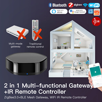 Tuya Smart 2in1 ZigBee untuk Mesh Hub 38K Pengendali Jarak Jauh IR 2in1 Kontrol Suara untuk Alexa Google Home Smart Home