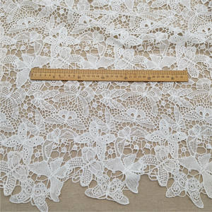 Garniture en tissu de dentelle brodée soluble dans l'eau en soie de lait de style durable pour vêtements et robes sacs décorés de broderie bricolage - Product Image 3