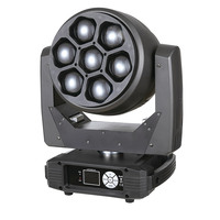 Projecteur LED professionnel RGBW DMX512 à tête mobile 7*40W avec CRI90 et IP33 pour scène, mariage, fête, boîte de nuit et jardin