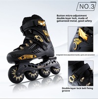 Patins à roulettes en ligne professionnels Ljc pour hommes et femmes, freestyle slalom, coque en PP, roues en caoutchouc à une seule rangée
