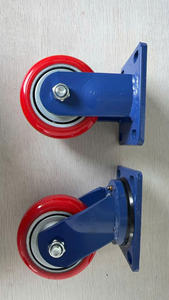 Rueda Giratoria de Poliuretano con Núcleo de Hierro de Alta Resistencia de 4/5/6/8 Pulgadas, Capacidad de Carga de 400 kg, Rodamientos de Bolas - Product Image 2