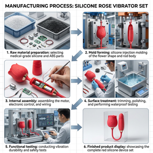 Vibratore a Forma di Rosa in Silicone <span class=keywords><strong>con</strong></span> Funzione di Suzione Clitoridea e Lingua Vibrante per <span class=keywords><strong>Donne</strong></span> - Product Image 5