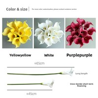 Bunga Calla Lily PU Sentuhan Asli Grosir untuk Dekorasi Meja dan Ruang Tamu