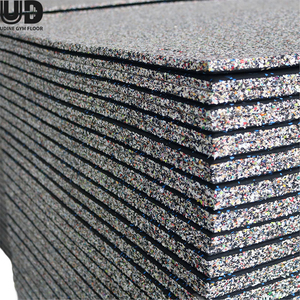 Suelo de Goma Resistente, Tapete de Gimnasio de Alta Compresión, Sin Indentaciones, Antideslizante, para Levantamiento de Pesas - Product Image 2