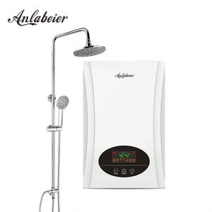 Calentador de agua eléctrico de plástico ABS de 8kw sin tanque para hoteles al aire libre, hogares, temperatura LED en inglés para uso en cocina y ducha - Product Image 1