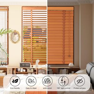 Persianas Venecianas de Madera Eléctricas de Tilo, Tamaños Personalizados, Control Remoto por APP Tuya, Lisas, para Claraboyas, Venta al por Mayor de Fábrica - Product Image 2