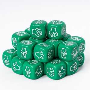 Cho biểu tượng tùy chỉnh bền Acrylic D6 Dice Set D & D chủ đề mới lạ quyết định Maker trò chơi công cụ cho Rock kéo giấy - Product Image 1