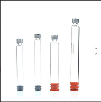 Flacon cartouche en verre jetable de 3 ml avec couvercle en aluminium, emballage individuel résistant à l'eau, flacons cassette stériles compatibles pour