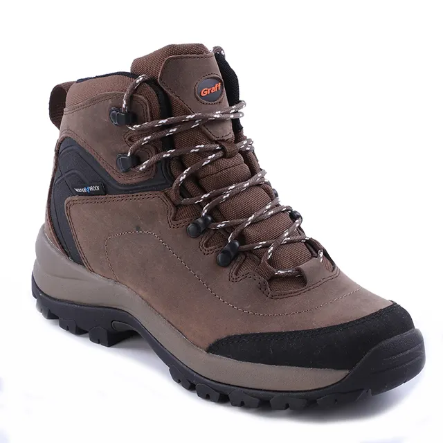 Zapatos de trekking para hombre, calzado impermeable de cuero antideslizante para escalada al aire libre y montaña
