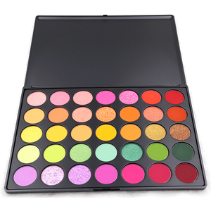 Lãng mạn vẻ đẹp mỹ phẩm 35-Color Eyeshadow Palette không thấm nước kim loại ánh sáng lung linh Vegan cho cầu vồng tối đầy màu sắc bóng mắt - Product Image 3