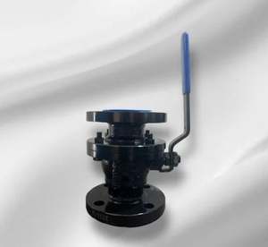 Fabriqué en Inde, marque Nalisha, vanne à boisseau sphérique à deux pièces, à passage plein, à brides (Fe) - Product Image 1