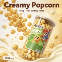 Popcorn aromatisé à la crème sucrée en conserve de 180 g, collation chinoise personnalisable avec une saveur salée, sans acides gras trans.