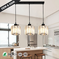 Lustre de salle à manger à trois têtes, design moderne minimaliste nordique, luxe léger, nouveau design tendance pour table de salle à manger et bar