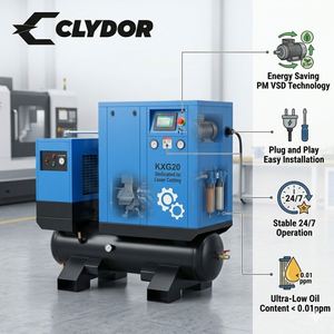 All One Stationary Lubricated Air Cooled 15KW 1.5Mpa Permanent Magnet <b>Variable</b> Frequency 380V 5 Year Warranty Screw Compressor - Product Image 2