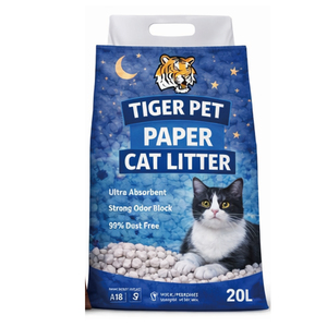 TIGER PET Biyobozunur Çevre Dostu Topaklanan Kağıt Kedi Kumu 5kg Fabrikadan Doğrudan Düşük Tozlu Güçlü Koku Giderici Hızlı Emici - Product Image 5