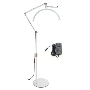 Lámpara de pie para extensión de pestañas, luz de salón de belleza y spa, luz de media luna con clip para teléfono, lámpara de media luna para belleza, lámpara de uñas de 20W - Product Image 5