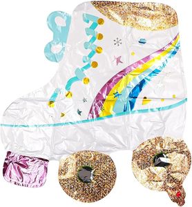 Colorful Roller Skate Foil Balloon, Metallic Retro 80s for <b>Kids</b> Birthday & Disco Party Supplies - Product Image 3