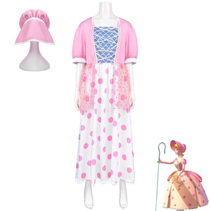 Disfraz de Toy Story Bo Peep, vestido rosa con lunares, disfraz de Halloween, talla para mujer adulta - Product Image 2