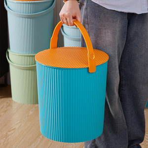 Plastic Thickened Sitable Stool Colorful Bath Water <strong>Bucket</strong> for Household Bathroom - Product Image 1
