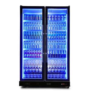 Réfrigérateur de Luxe Léger pour Boissons Froides et Vins, Vitrine Réfrigérée à Bière avec 2 Portes Vitrées - Product Image 1