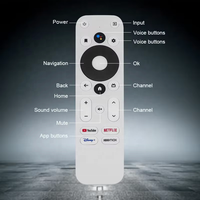 Télécommande vocale de remplacement avec code roulant et en plastique pour MECOOL KM2 PLUS ONN Android 4K UHD TV Box, portée 10-16M