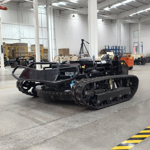 High Capacity Time-saving 30 Inch Cutting Width <b>Remote</b> <b>Control</b> Crawler Lawn Mower Tractor With Front and Backhoe - Product Image 6