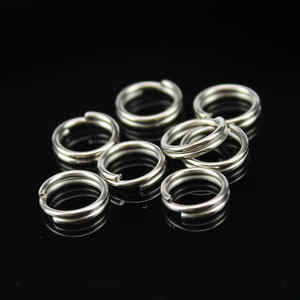 Palmer acier inoxydable pêche fendu O anneaux plat pêche pivotant noeud leurre Double boucle changement anneaux fendus pêche - Product Image 3