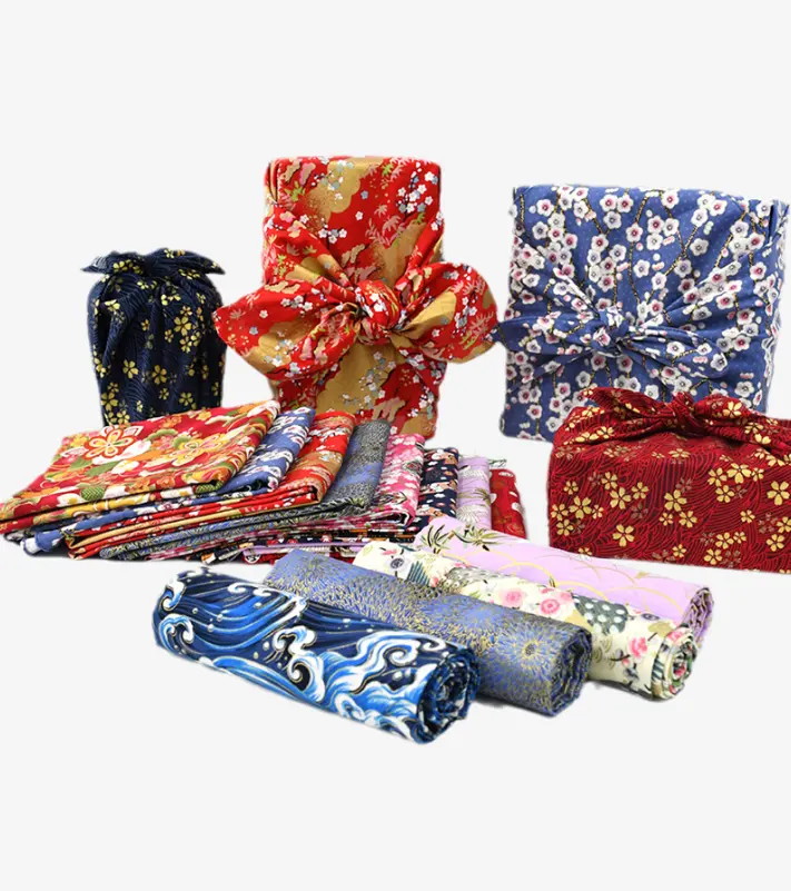 70*70 CM écharpes carrées Style Japon Corée DIY reliure tissu Bento boîte tissu emballage cadeau serviette impression numérique de haute qualité