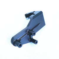 Support mécanique en alliage d'aluminium usiné CNC 5 axes à tolérance stricte, anodisation noire, pièce de support d'équipement OEM personnalisée