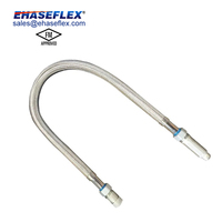 Tuyau flexible en acier inoxydable SUS304 certifié FM, 1 pouce, pour raccord de goutte-à-goutte d'incendie, 200 psi, filetages NPT/BSPT