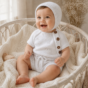 Conjunto <span class=keywords><strong>de</strong></span> Ropa <span class=keywords><strong>de</strong></span> Bebé KAIYUE <span class=keywords><strong>de</strong></span> Algodón, Tejido a Mano, para Recién Nacidos, con Cárdigan, Pantalones, Gorro <span class=keywords><strong>y</strong></span> Botitas - Product Image 4