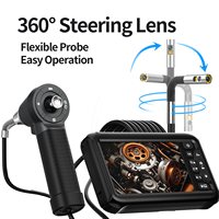 Endoscopio Industrial de Doble Lente de 4.0 mm y 7 Pulgadas, IPS 1080P, Articulación de 720 Grados y 4 Direcciones para Tuberías/Alcantarillas/Canalizaciones