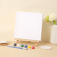 Toile tendue pour la peinture 30x30cm, toile vierge avec cadre, forme géométrique, cadre de toile pour peinture acrylique et à l'huile