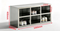 Armoire de rangement multi-portes en acier inoxydable SUS304 pour employés, idéale pour usine, école, salle de sport, vestiaire