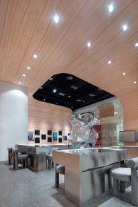 Retron personalizable estilo artístico joyería tienda pantalla mármol superior LED iluminación ecológica resistente contador atractivo - Product Image 6