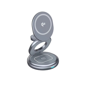 Estación de Carga Inalámbrica Magnética Plegable de 15W, 360 °   Base de Carga Giratoria para Escritorio Compatible con Teléfono, iWatch y Auriculares - Product Image 2