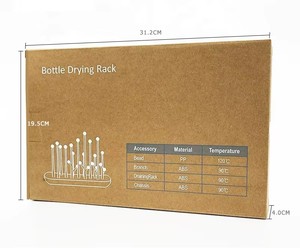 Espositore Verticale Salvaspazio per Asciugatura <span class=keywords><strong>Biberon</strong></span>, Portabiberon Portatile per Neonati e Bambini, Pronto per la Spedizione - Product Image 6