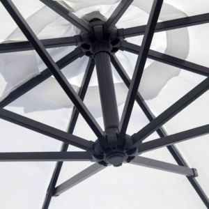 300cm moderne extérieur offset Patio parapluie solaire plaque <span class=keywords><strong>LED</strong></span> lumières puissance gratuite <span class=keywords><strong>parasol</strong></span> extérieur pour meubles d'hôtel - Product Image 5