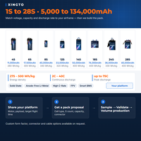 Cellule au lithium semi-solide XINGTO haute densité énergétique 3.7V 400wh/kg 16.5Ah 33Ah 40Ah 44Ah 50Ah 66Ah 74Ah 82Ah pour drone/UAV